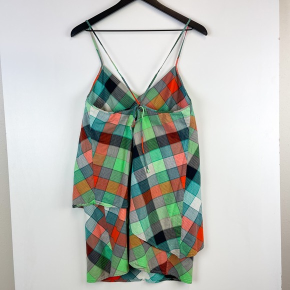 Patagonia (4) Dappled Light Shift Mini Dress Green Orange Lyocell Cotton Womens - Picture 4 of 9